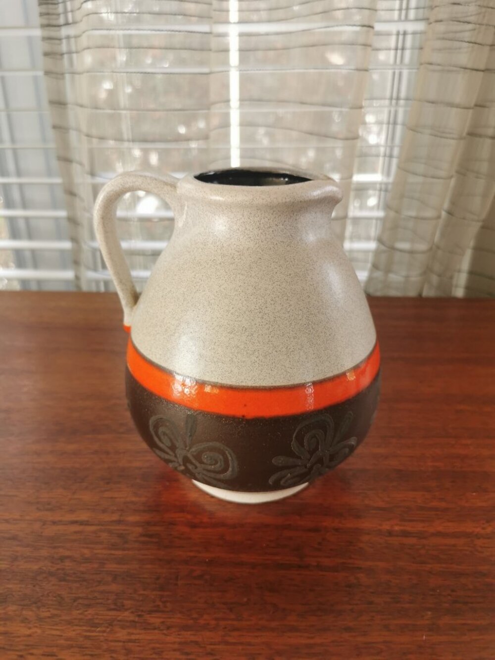 Dumler Breiden Art Pottery Jug Vase 304/17, Made in Germany, VTG Pitcher Jug 7"